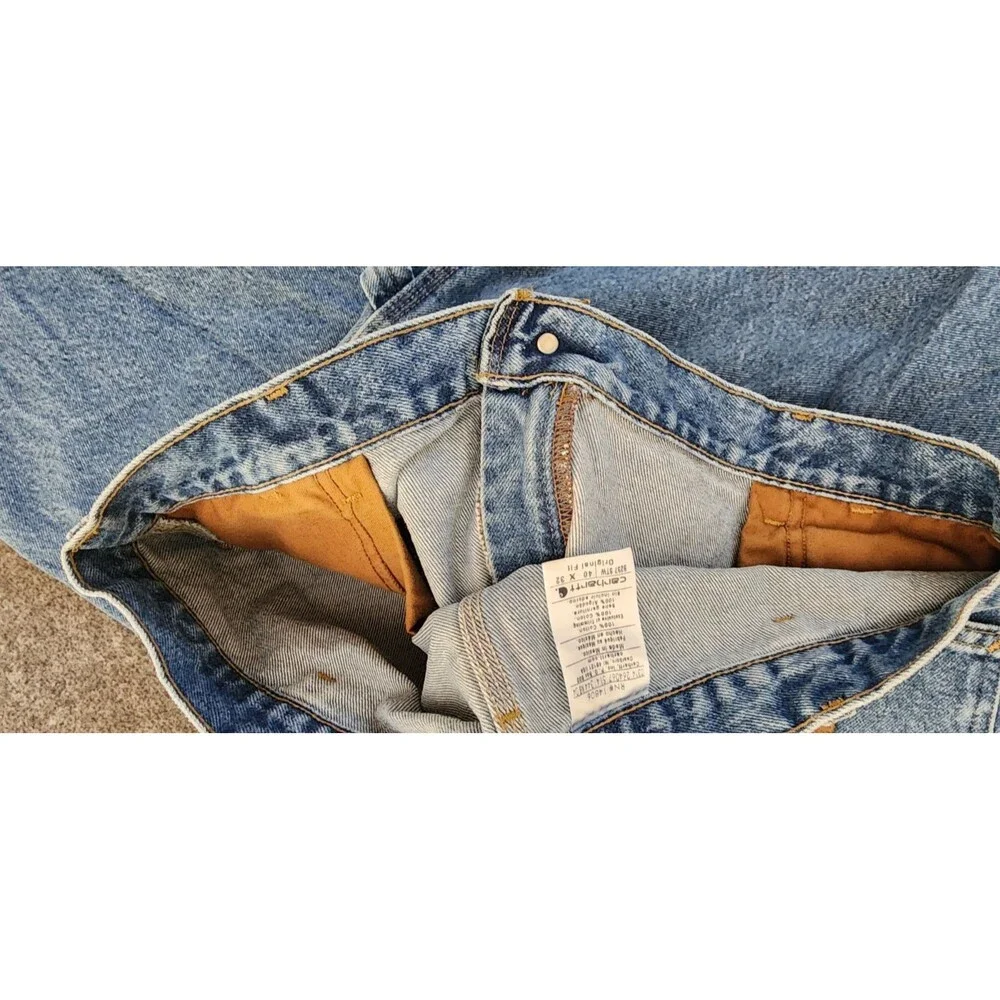 Carhartt Jeans Men's 40x32 Stonewash Dungaree Carpenter Original Fit B237 STW